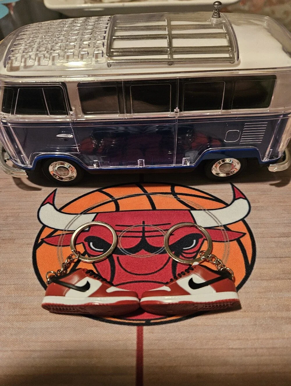 Pair of Mini sneaker keychain.